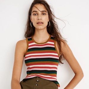 Madewell Striped Bayford Sweater Tank